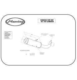 Marving Y/2097/NC Yamaha Fzr 600 Genesis 91/93