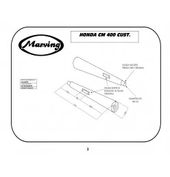 Marving H/2056/BC Honda Cm 400 C Custom