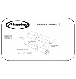 Marving K/2112/BC Kawasaki Z 750 Zephir