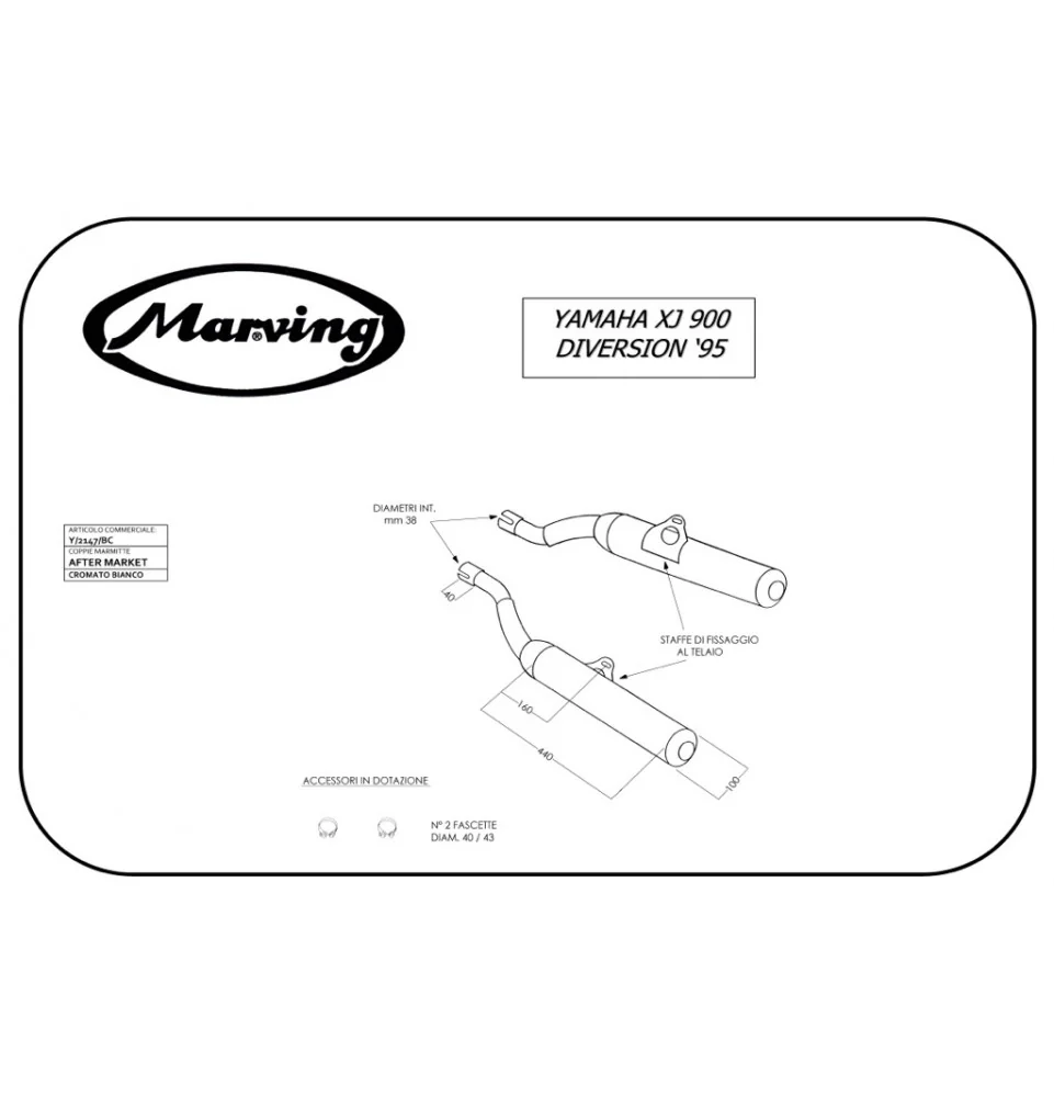 Marving Y/2147/BC Yamaha Xj 900 Diversion 95