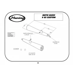 Marving G/2133/BC Moto Guzzi V 65 Custom