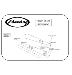Marving H/2070/BC Honda Gl 500 Silver Wing