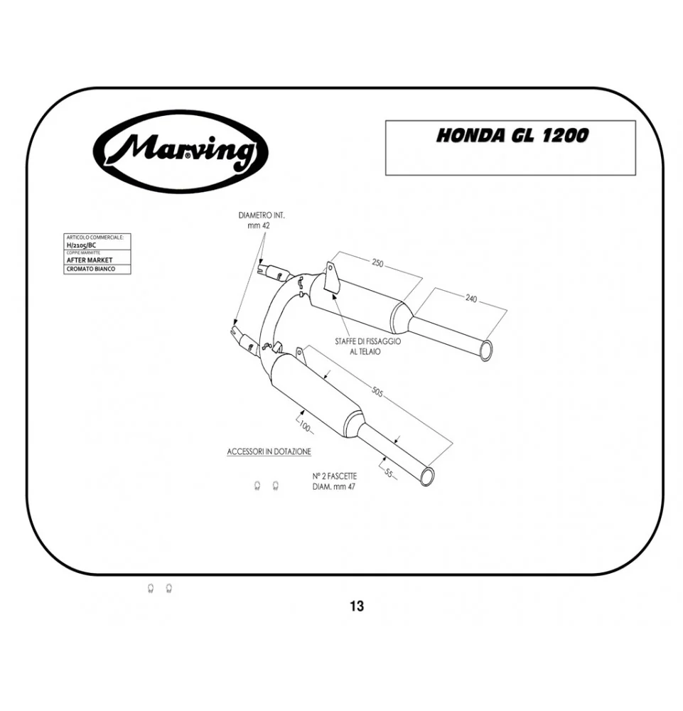 Marving H/2105/BC Honda GL 1200 Goldwing