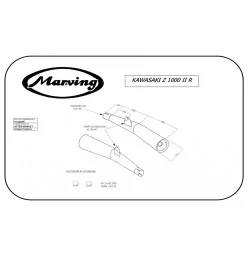 Marving K/2099/BC Kawasaki Z 1000 Ii R