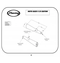Marving G/2077/BC Moto Guzzi V 35 Custom