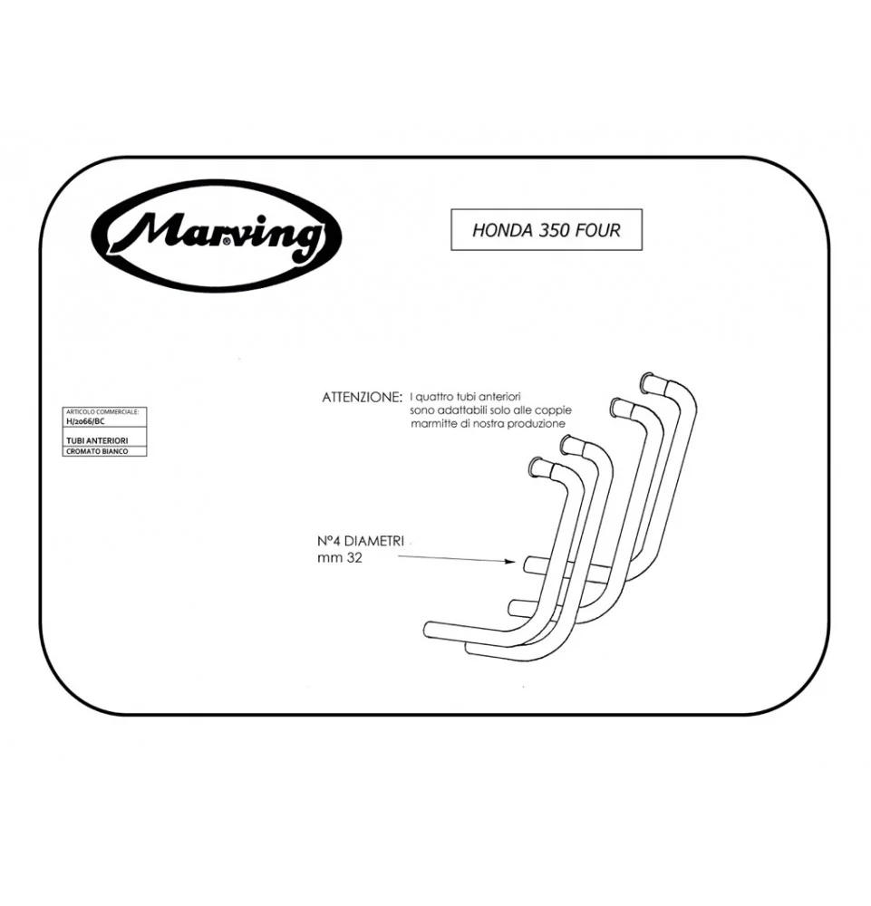 Échappement Pour Honda CB 350 Four - Occasion, Référence SL HM333
