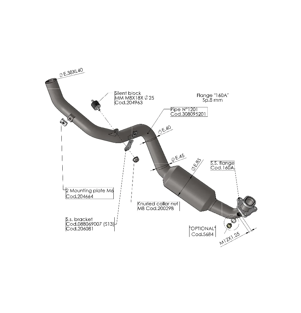 Leovince Facherkrummer Racing Honda X-Adv
