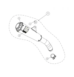 Akrapovic Kawasaki Z 125 S-K2SO8-CUBT