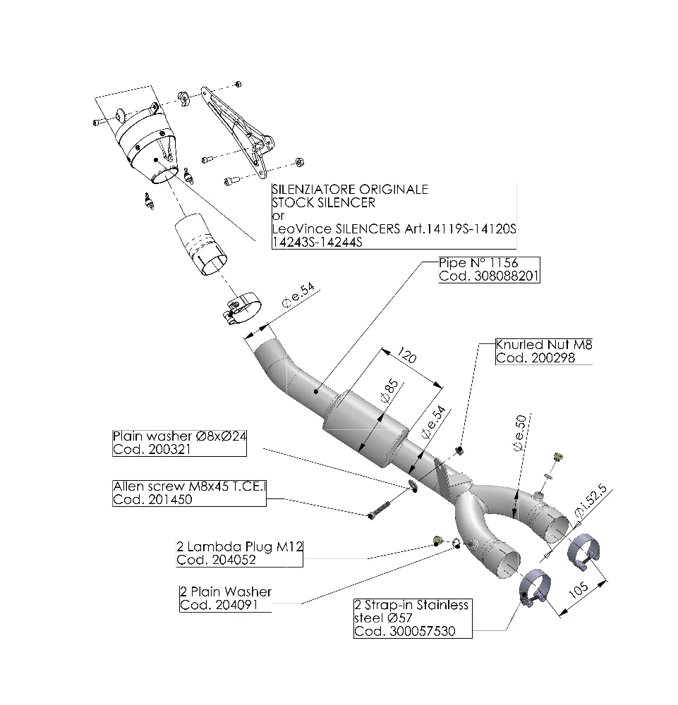 Leovince Supresor Catalizador Yamaha YZF R1