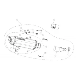 Akrapovic Yamaha Tricity 300 S-Y3SO2-HRSS