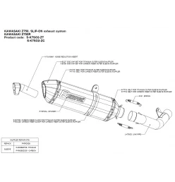 Akrapovic Kawasaki Z750 S-K7SO2-ZC