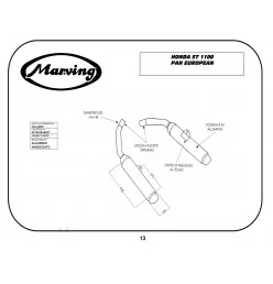 Marving H/2136/NC Honda St 1100 Pan European