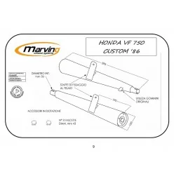 Marving H/2090/BC Honda Vf 750 Custom 86