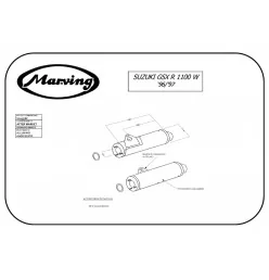 Marving S/2153/BC Suzuki Gsx 1100 R W 96/97