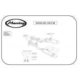 Marving S/2164/BC Suzuki Gsx 1100 G 91