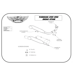 Marving Y/CP28/BC Yamaha Xvs 650 Drag Star