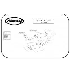 Marving H/2145/NC Honda Cbr 1000 F 89/95