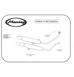Marving H/CTM/03/BC Honda Vt 600 Shadow