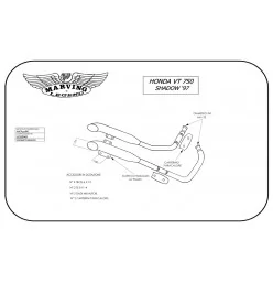 Marving H/CP31/BC Honda Vt 750 Shadow 97