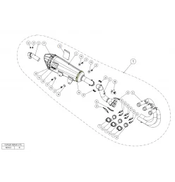 Akrapovic Yamaha YXZ 1000 R S-Y10E5-ALAGT