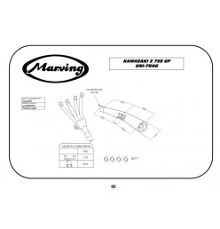 Marving K/3414/NC Kawasaki Z 750 Gp Uni-trak