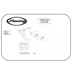 Marving S/3510/BC Suzuki Gsx 1100 E/es